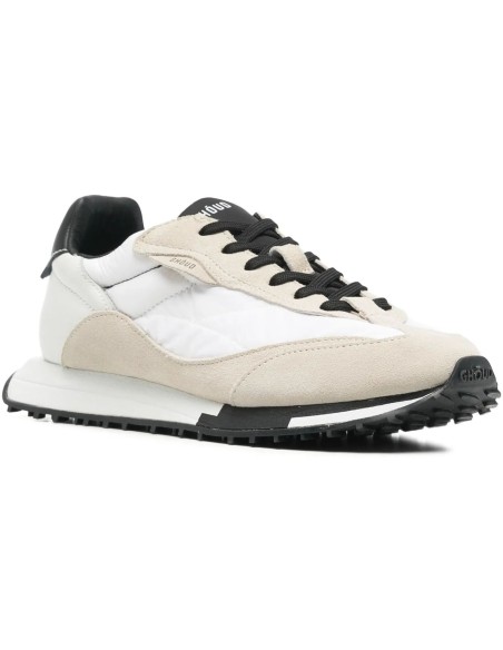 Ghōud SNEAKERS Rush M9 Blanco contrastes negros vista frontal