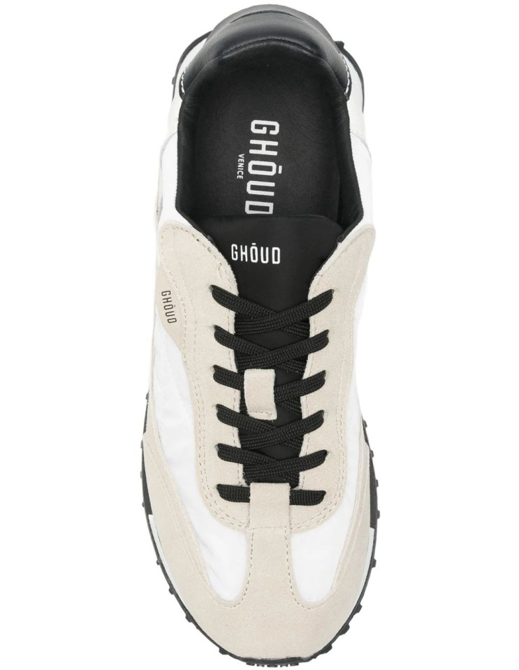 Ghōud SNEAKERS Rush M9 Blanco contrastes negros vista cenital