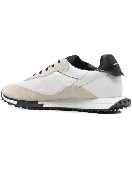 Ghōud SNEAKERS Rush M9 Blanco contrastes negros vista trasera