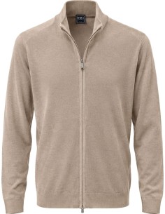 Cárdigan de hombre Favonio de Fedeli beige 140 VISTA FRONTAL