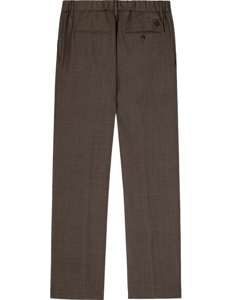 Pantalón Jacob Cohën Gray marrón lana invierno vista trasera con cinturilla fruncida