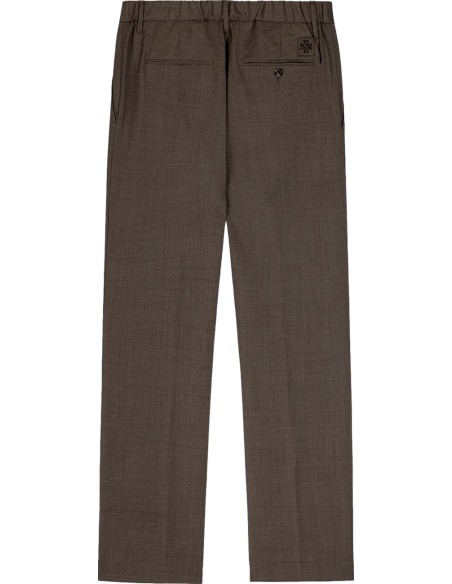 Pantalón Jacob Cohën Gray marrón lana invierno vista trasera con cinturilla fruncida