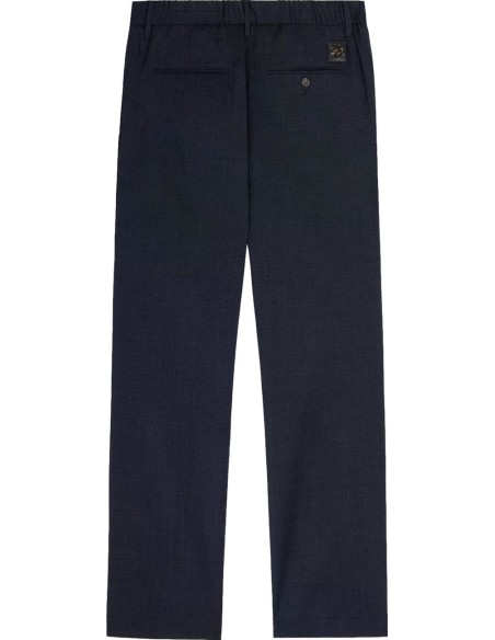 Pantalón Jacob Cohën Gray azul lana invierno vista trasera cintura fruncida