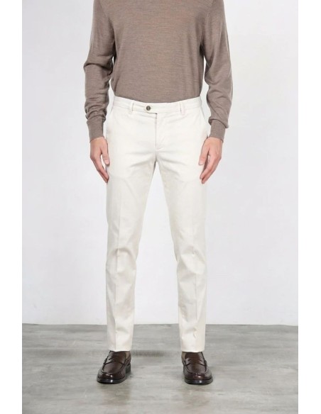 Chino Mason's New York Regular Fit sarga strech blanco | Ego Madrid