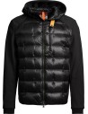 Chaqueta Híbrida Hombre Parajumpers Vigolo negro con Capucha vista frontal