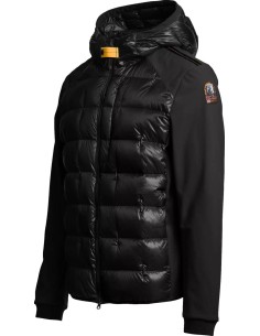 Chaqueta Híbrida Hombre Parajumpers Vigolo negro con Capucha vista frontal 2