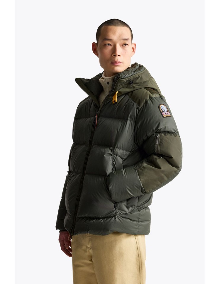Parajumpers Tyrik verde – Chaqueta de plumón con capucha Endurance-vista lateral