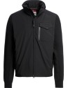 Parajumpers Steel River Cárdigan Híbrido Hombre Negro vista frontal