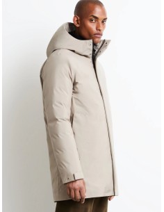 Sing Floating Parka Jkt - parka hombre plumas impermeable beige vista frontal 2