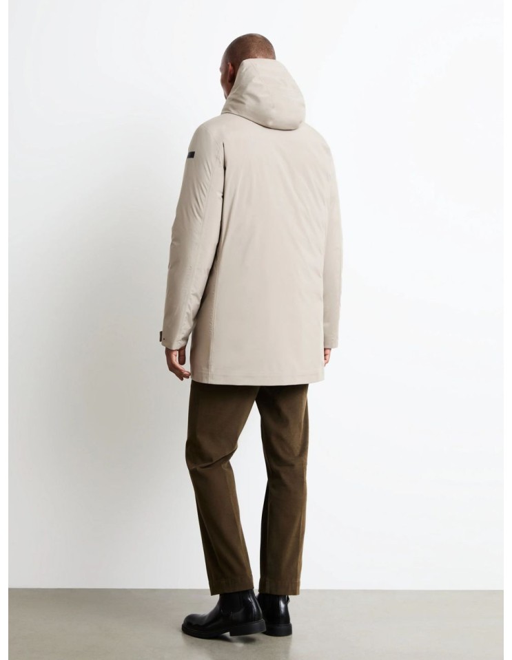 Sing Floating Parka Jkt - parka hombre plumas impermeable beige vista espalda
