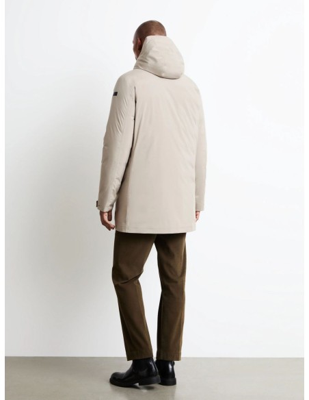 Sing Floating Parka Jkt - parka hombre plumas impermeable beige vista espalda