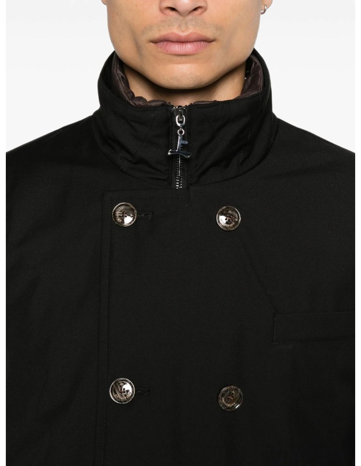 Peacoat ONTHEBUND Livigno cruzado detalle cuello