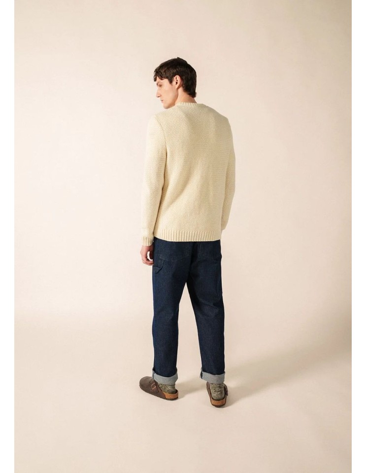 Jersey cullo redondo de punto estructurado modelo Luz – Saint James vista espalda