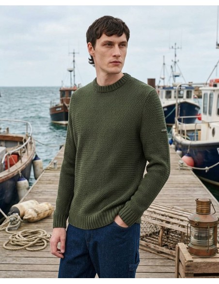 Jersey cuello redondo modelo Luz Sain James verde | Almirante Seis