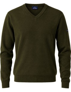 Saint James Jersey de pico color verde land vista frontal