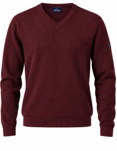 Saint James Jersey de pico color granate vista frontal