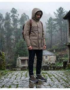 Field jacket beige con capucha Hut Floating Field de plumón – RRD vista frontal 2