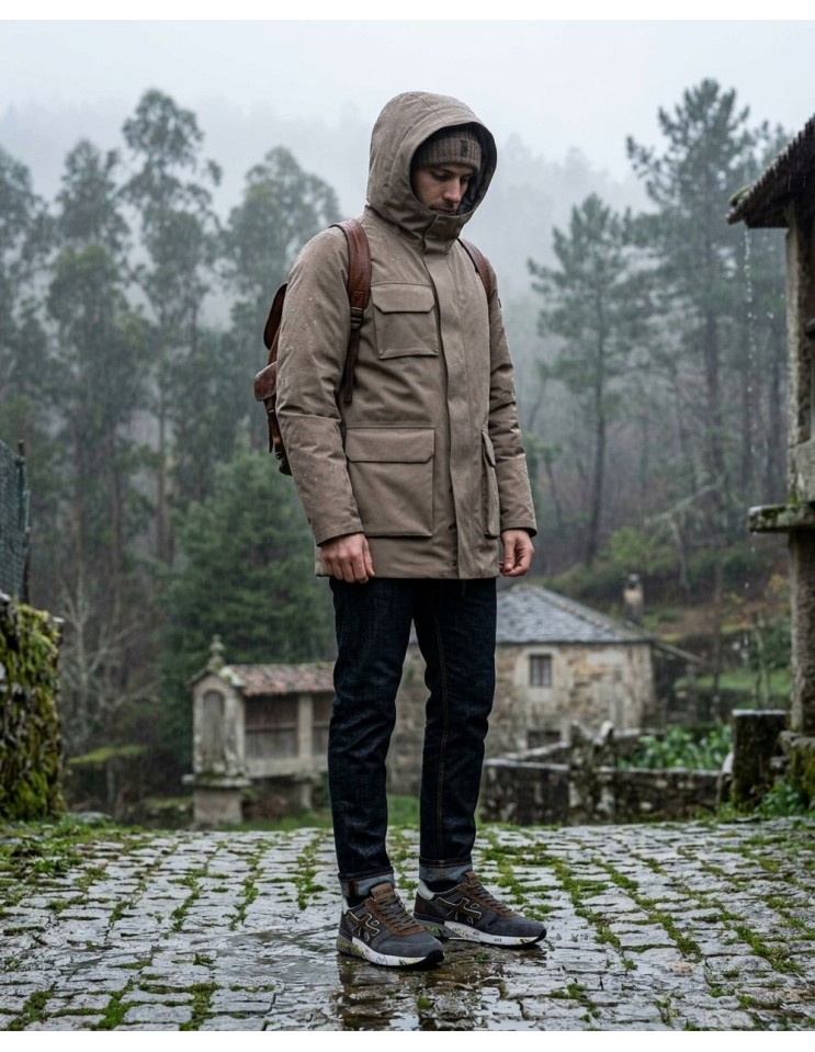Chaqueta RRD beige Hut Floating Field con capucha | Ego Madrid