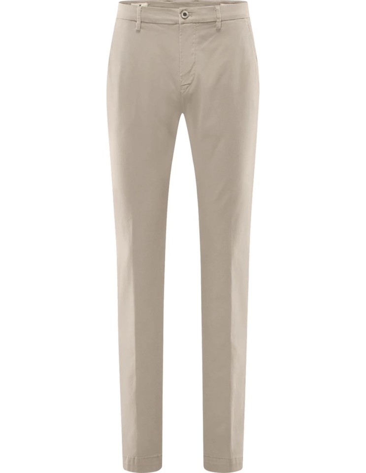 Pantalón chino New York gris claro en gabardina strech - Mason's vista frontal
