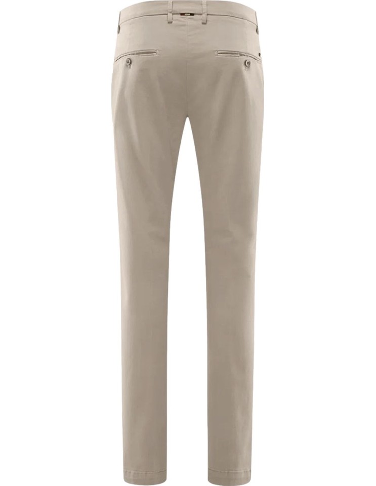 Pantalón chino New York gris claro en gabardina strech - Mason's vista trasera