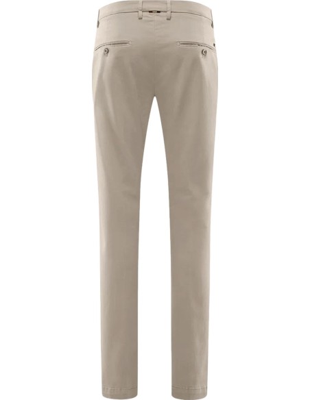 Pantalón chino New York gris claro en gabardina strech - Mason's vista trasera