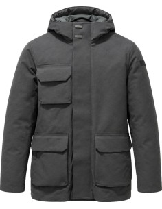 jacket gris con capucha Hut Floating Field de plumón – RRD vista espalda