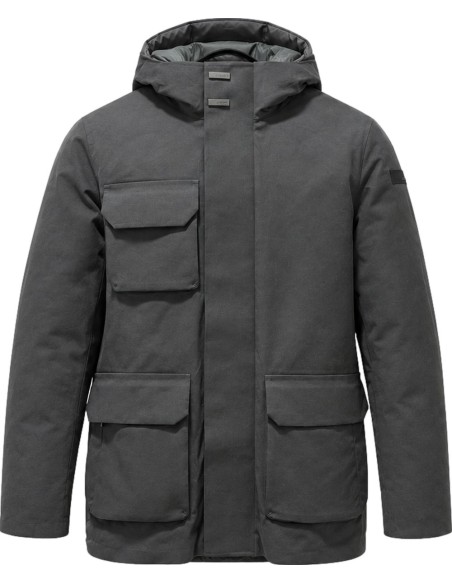 jacket gris con capucha Hut Floating Field de plumón – RRD vista espalda