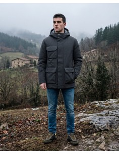 jacket gris con capucha Hut Floating Field de plumón – RRD vista espalda 2