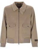 Cazadora bomber Onthebund beige cashmere y lana