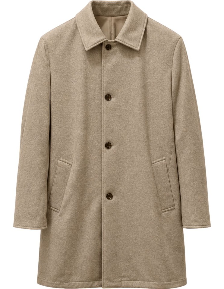 Abrigo Onthebund reversible beige vista frontal cashmere