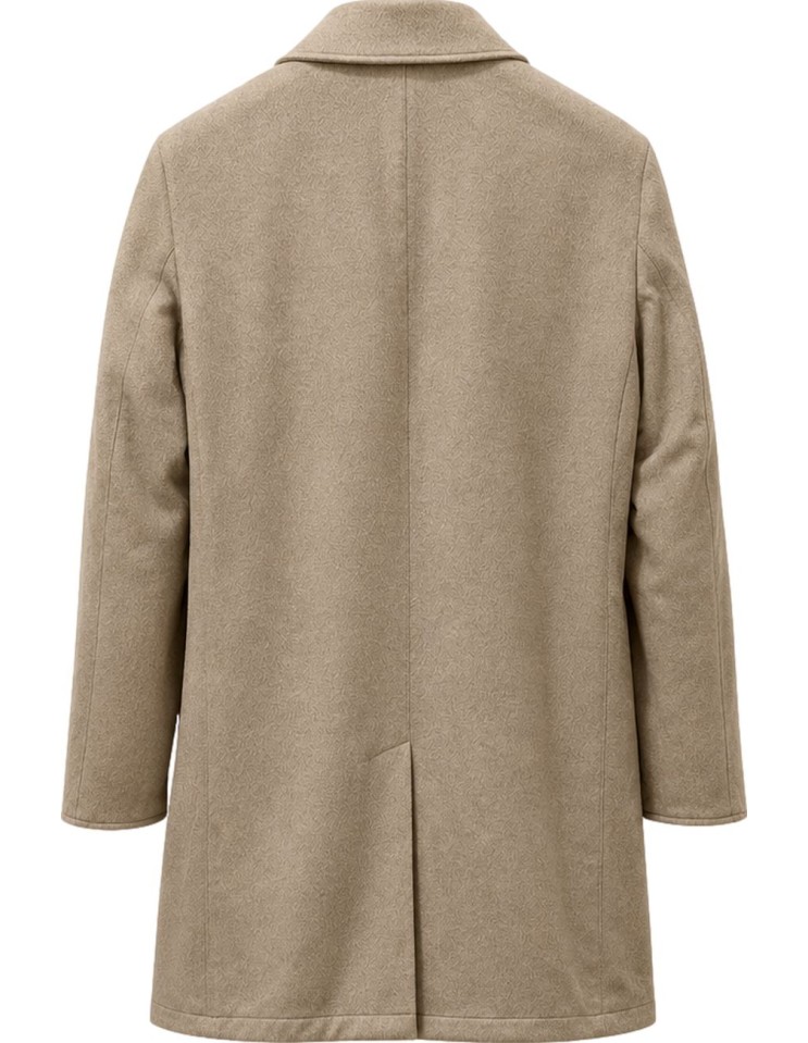 Abrigo Onthebund reversible beige vista espalda cashmere