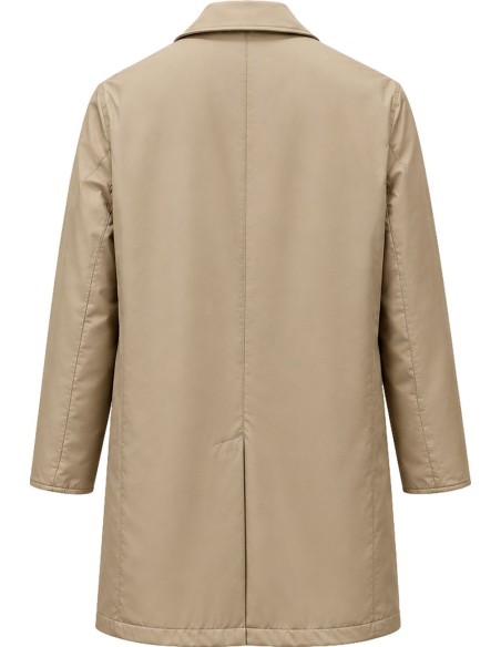 Abrigo Onthebund reversible beige vista espalda reversible.