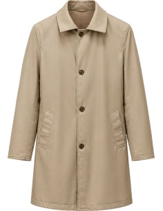 Abrigo Onthebund reversible beige vista frontal cashmere 2