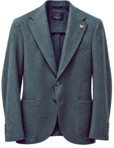 Chaqueta 100% Cashmere - Tombolini Dream azul verdoso vista frontal