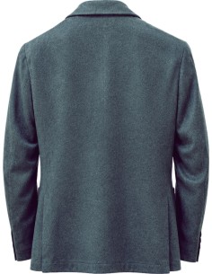 Chaqueta 100% Cashmere - Tombolini Dream azul verdoso vista frontal 2