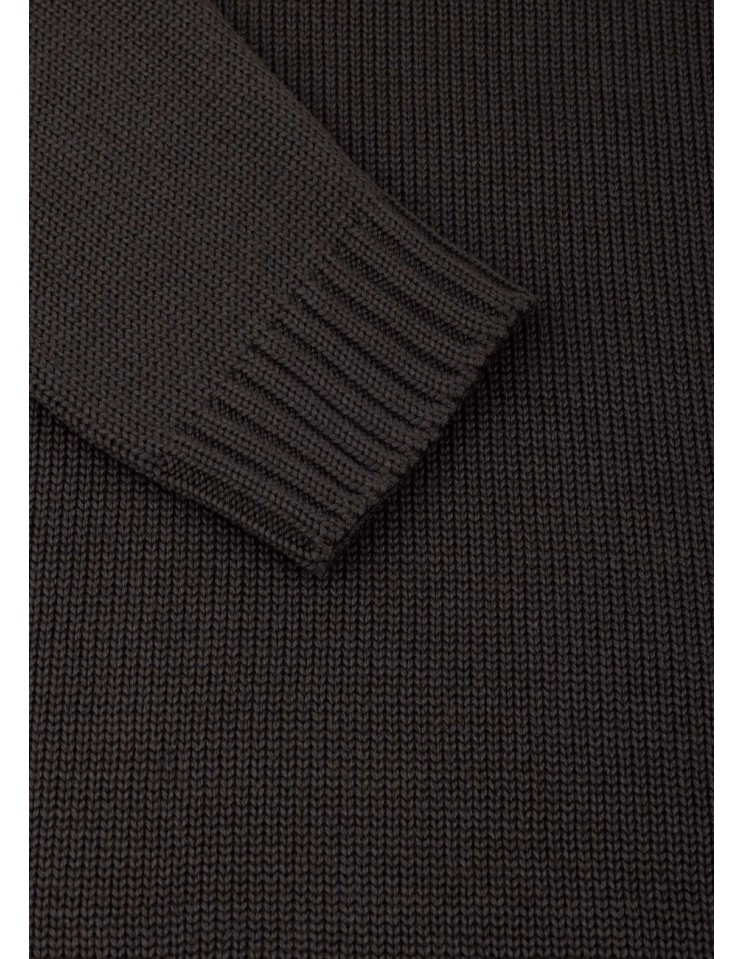 Zanone  - Slowear jersey giro cuello redondo marrón detalle punto y puño