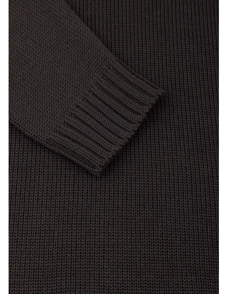 Zanone  - Slowear jersey giro cuello redondo marrón detalle punto y puño