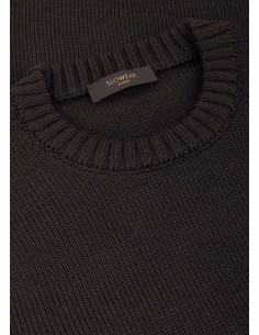 Zanone  - Slowear jersey giro cuello redondo marrón vista frontal 2