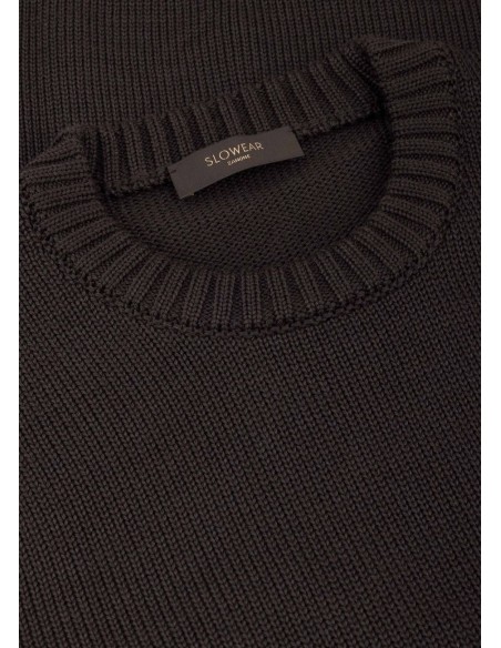 Zanone  - Slowear jersey giro cuello redondo marrón detalle cuello