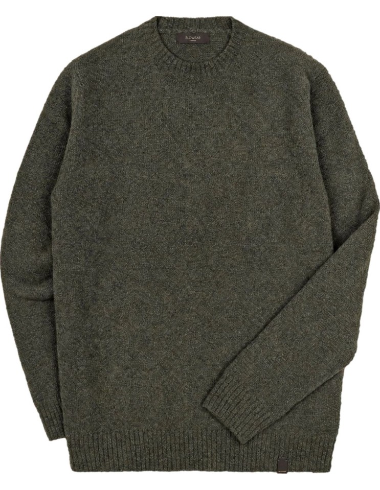 Zanone  - Slowear jersey cuello redondo en bouclé de lana y poliamida  visa frontal