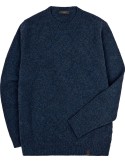 Zanone  - Slowear jersey azul cuello redondo en bouclé de lana