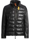 Chaqueta de piel negra Ernie de Parajumpers vista frontal