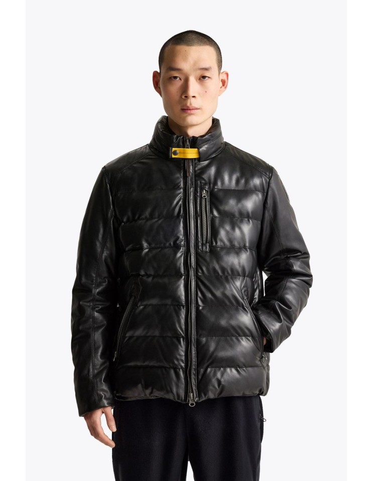 Cazadora piel negro Ernie de Parajumpers oficial | Ego Madrid