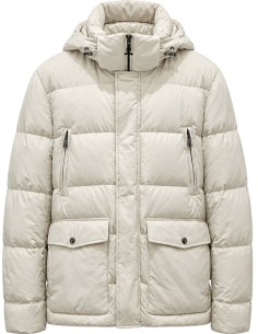 OnTheBund abrigo de plumas Monviso blanco vista frontal