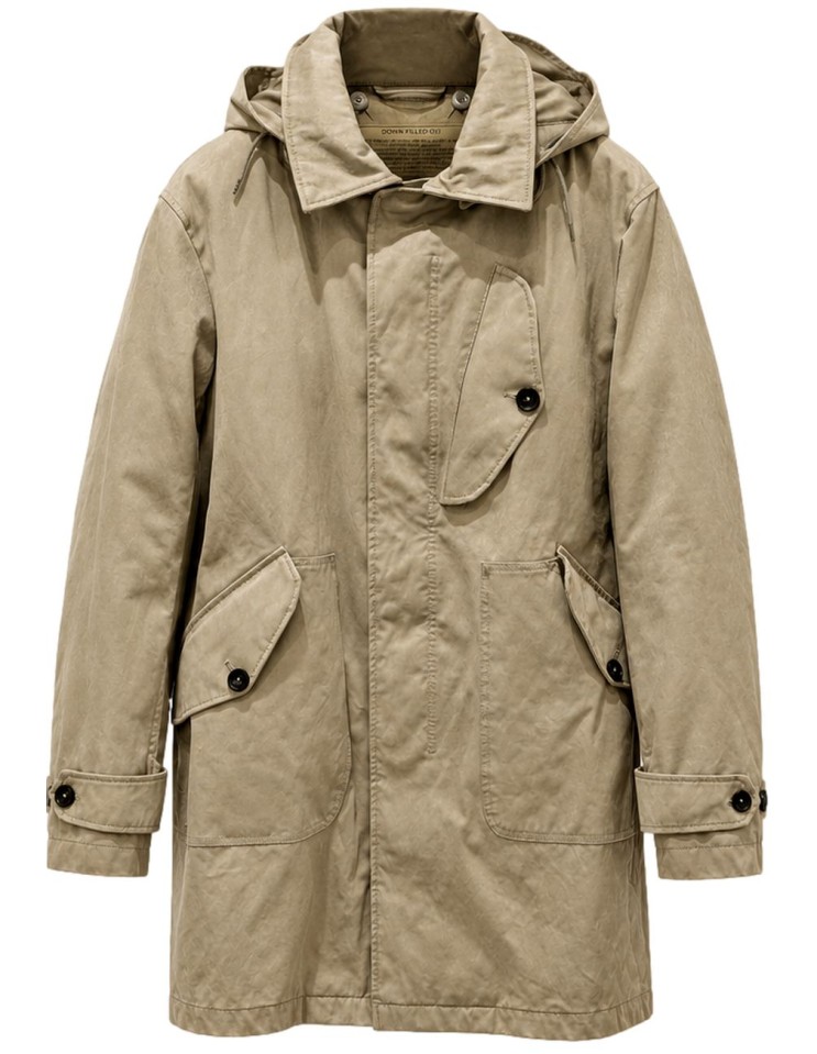 Parka Ten C Ice Storm Car Coat taupe vista frontal