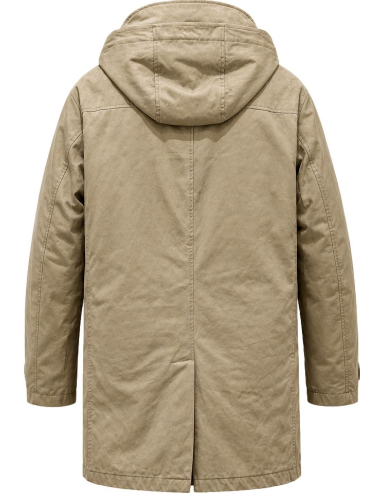 Parka Ten C Ice Storm Car Coat taupe capucha desmontable
