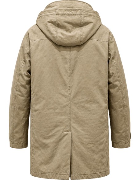 Parka Ten C Ice Storm Car Coat taupe capucha desmontable