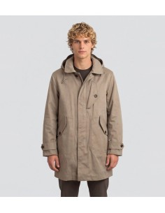 Parka Ten C Ice Storm Car Coat taupe vista frontal 2