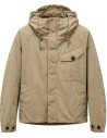 Ten C Cardinal Anorak taupe con capucha y plumón vista frontal
