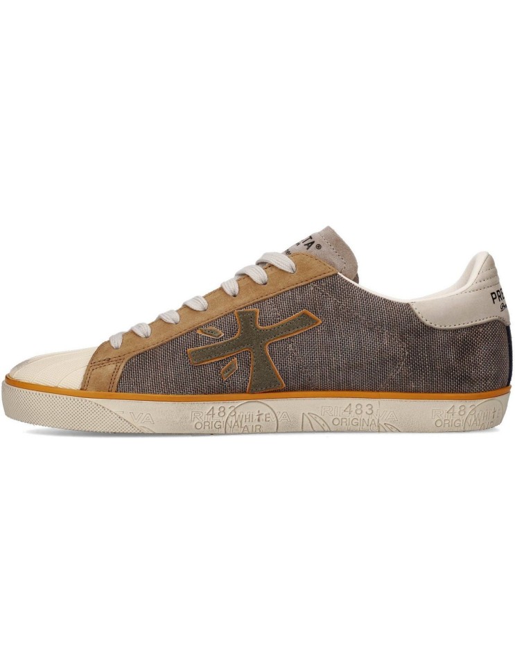 Premiata nueva Steven canvas beige vista interna